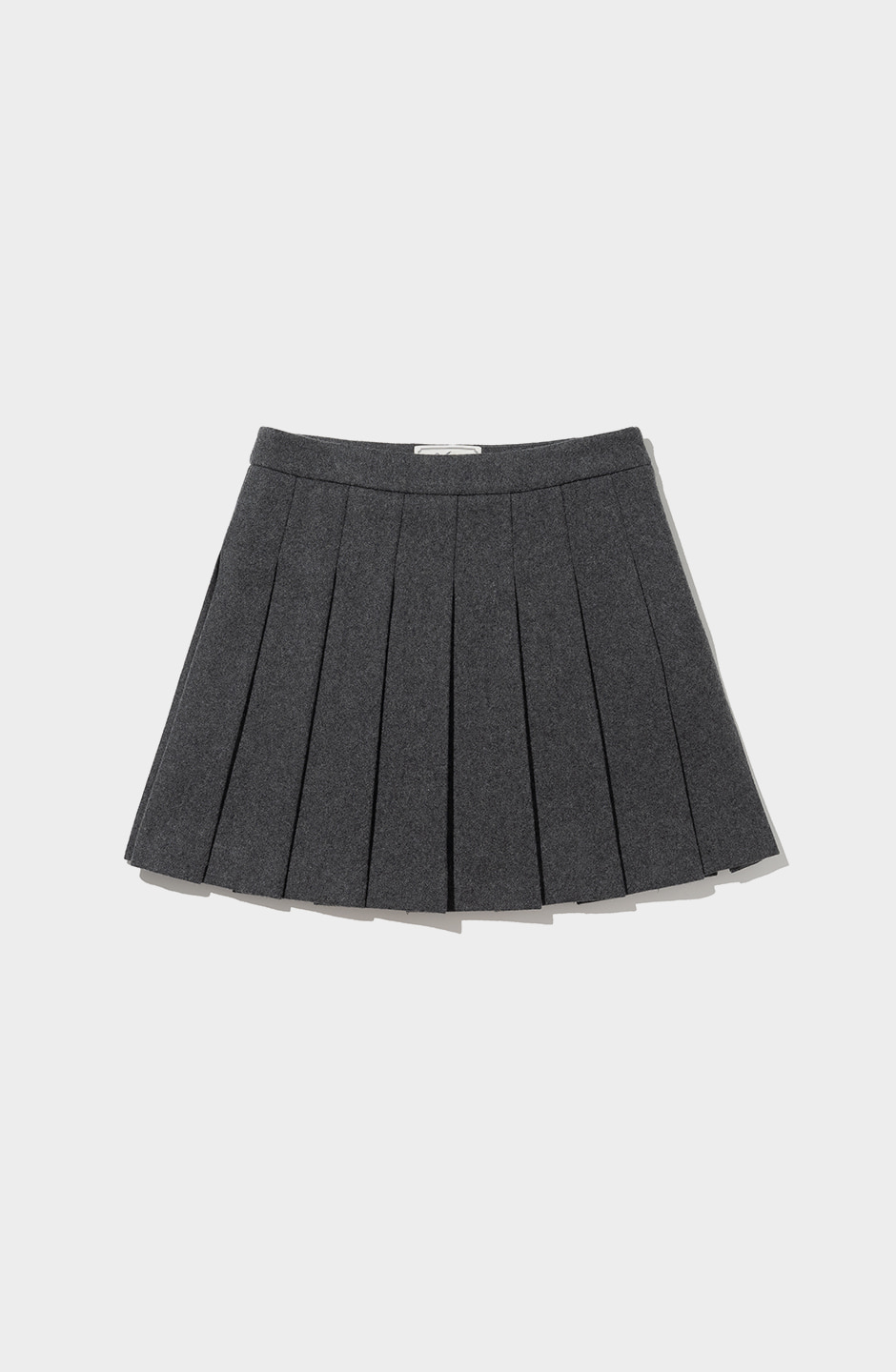 Preppie Wool Pleats Skirt GREY