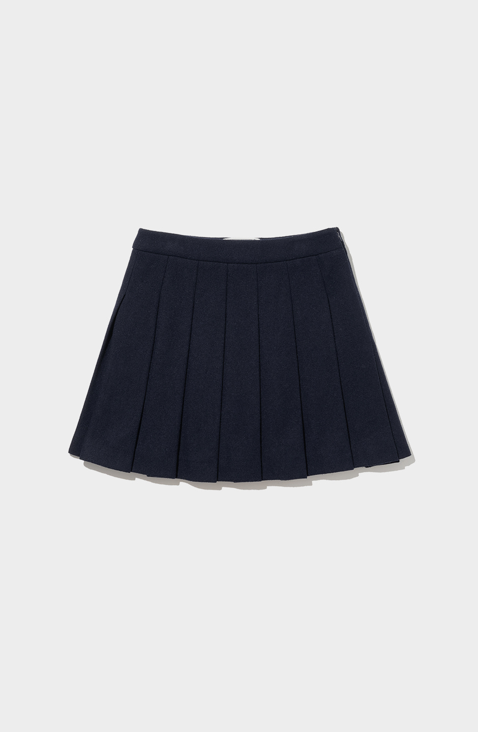 Preppie Wool Pleats Skirt NAVY [젤라비 착용]